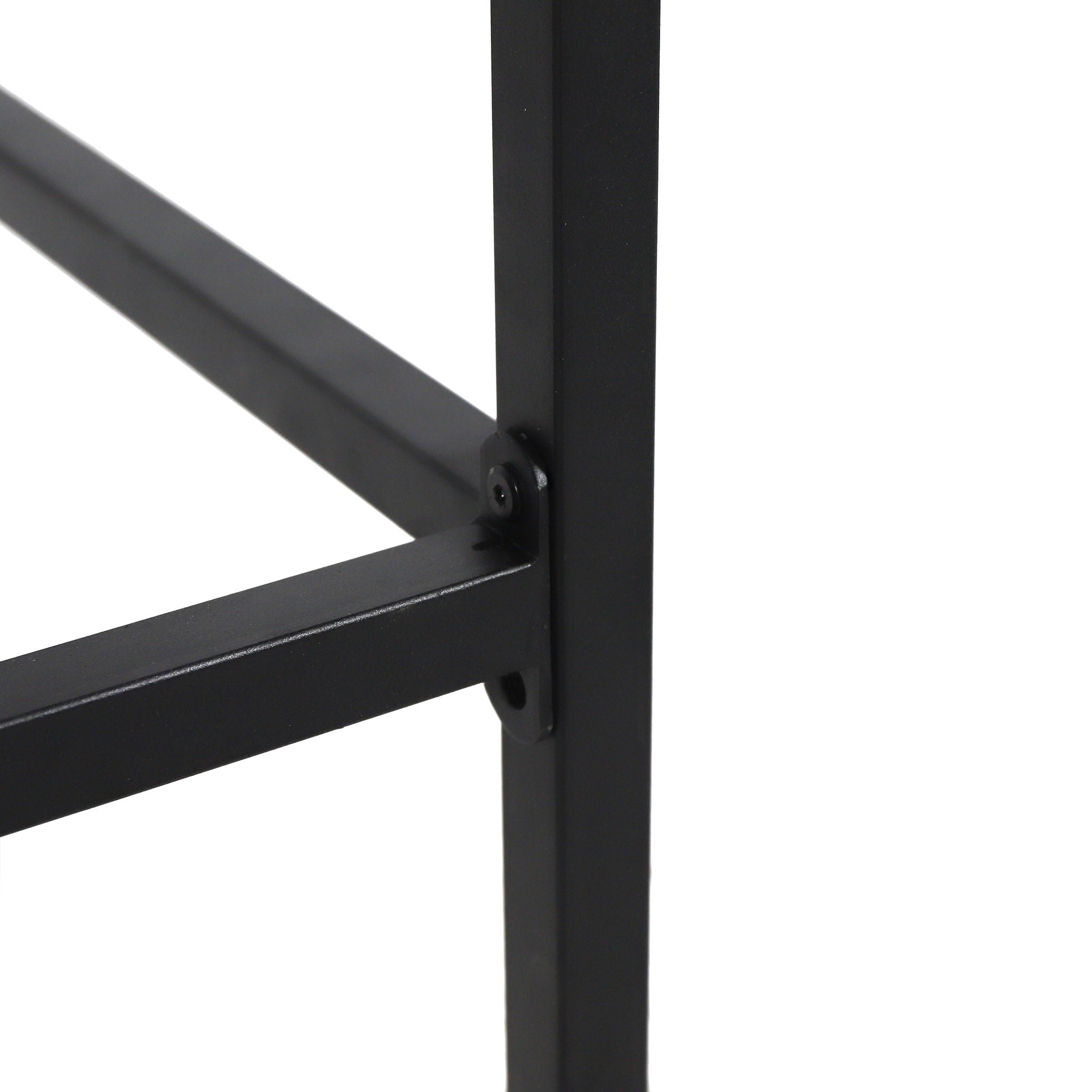 Outdoor Bar Stool With Slat Design And Metal Frame (Set of 2)