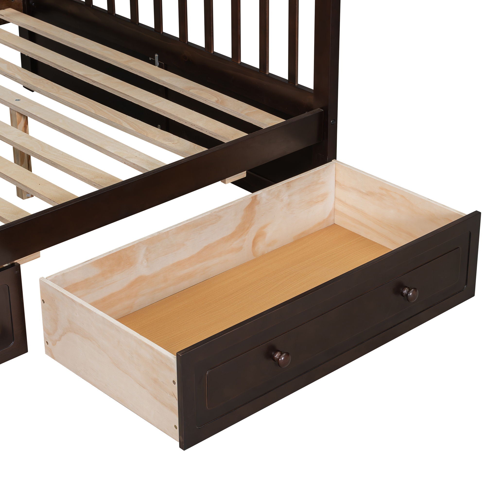 Bunk Bed With Drawers, Convertible Storage Bed