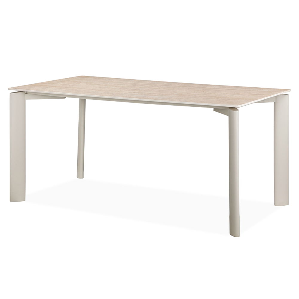 ACME Ingram - Dining Table - Sintered Stone & Light Gray Finish | Meri Furniture