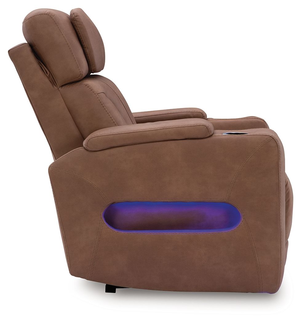 Clean-Slate - Power Recliner / Adj Headrest - Caramel