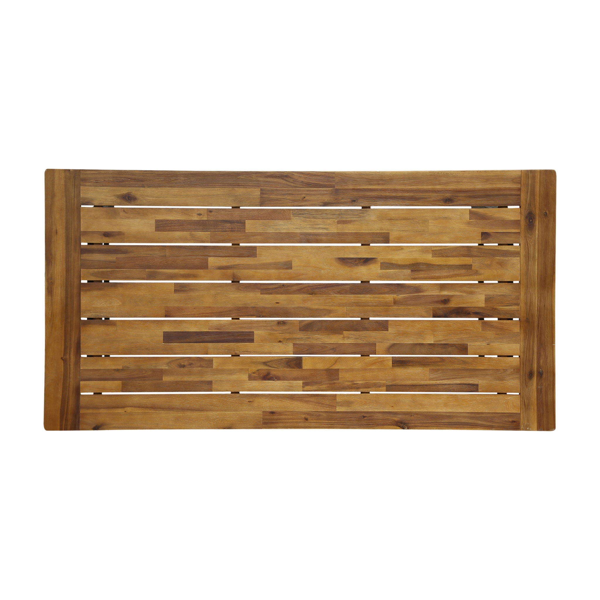 7 Piece Outdoor Modern Dining Set With Stackable Chairs