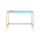 Rectangular Writing Desk No Storage : Finish Metal Base.