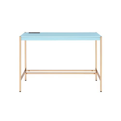 ACME Rectangular Writing Desk No Storage : Finish Metal Base. | Meri Furniture