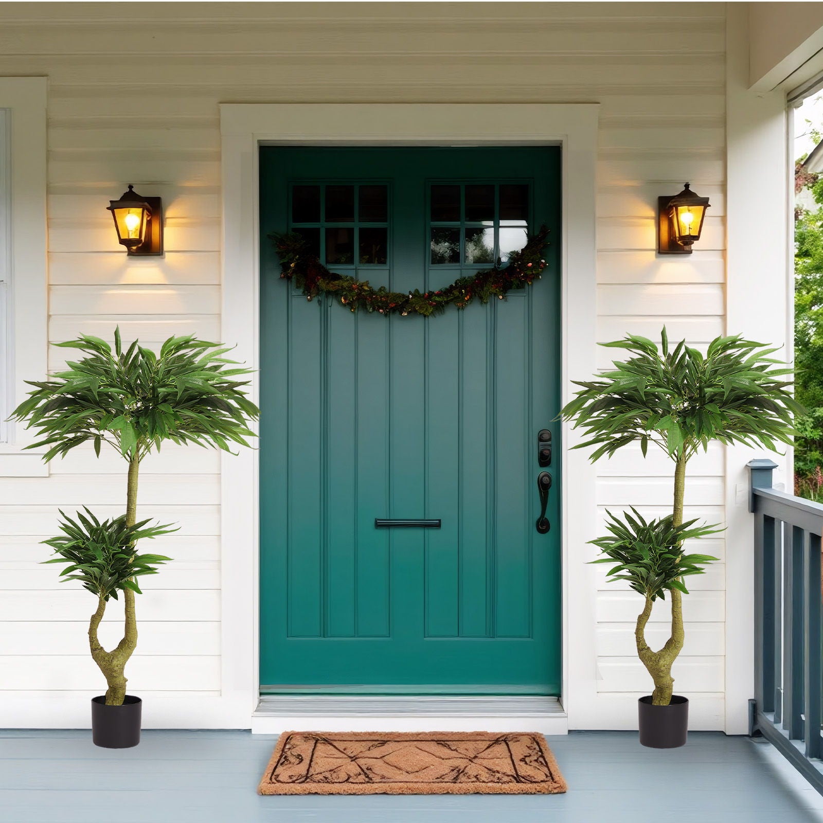 Artificial Dracaena Tree Indoor Faux ery Plant For Decoration, 150Cm - Green