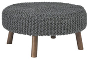 Ashley Furniture Jassmyn - Charcoal - Oversized Accent Ottoman | Meri Furniture