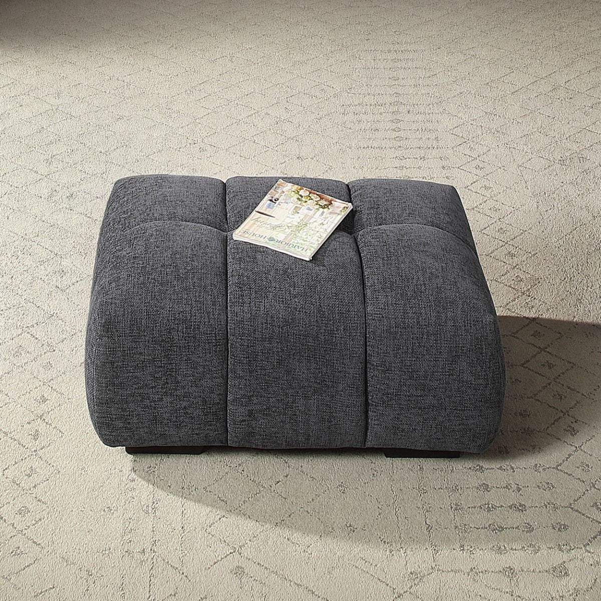 Chosen - Ottoman - Gray Chenille
