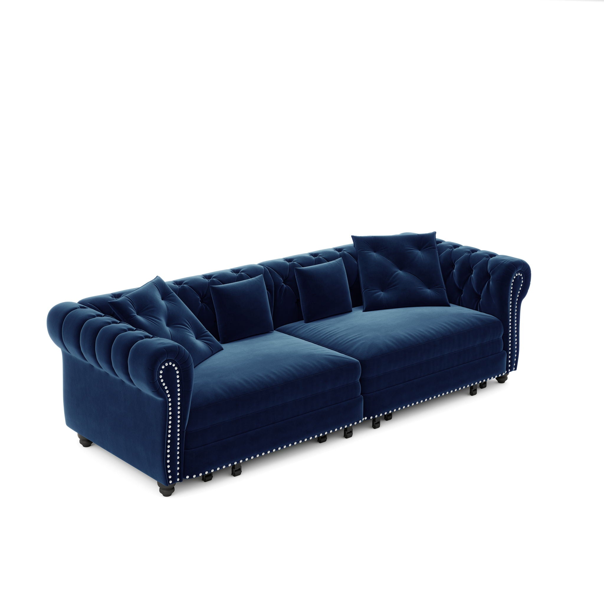 3 In 1 Pull Out Sofa Bed With Movable Ottoman