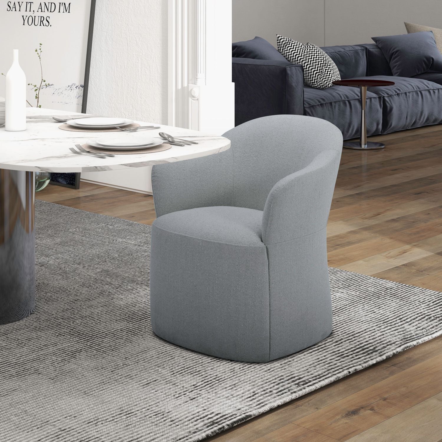 Accent Dining - Accent Chair With Casters