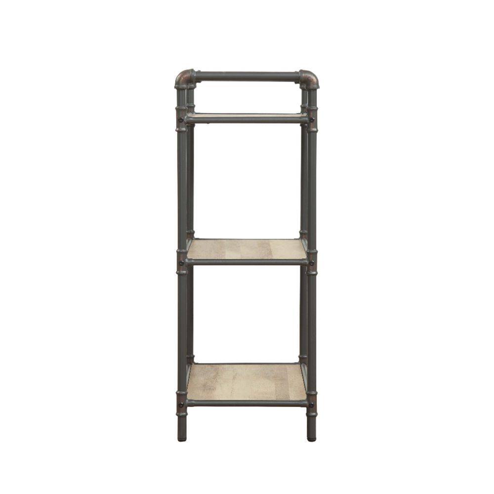 ACME The Itzel Bookcase is functionally designed to enhance your Decor. Organize your essentials with this unique, stylish bookcase. Different level contoured shelves and a versatile construction highlight this beautiful bookcase. Some Assembly Required.