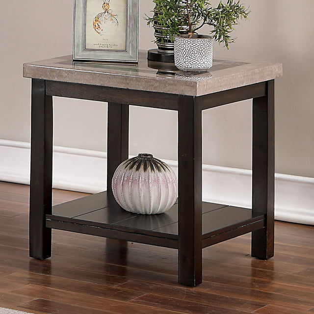 Furniture of America Rosetta - End Table - Dark Walnut | Meri Furniture