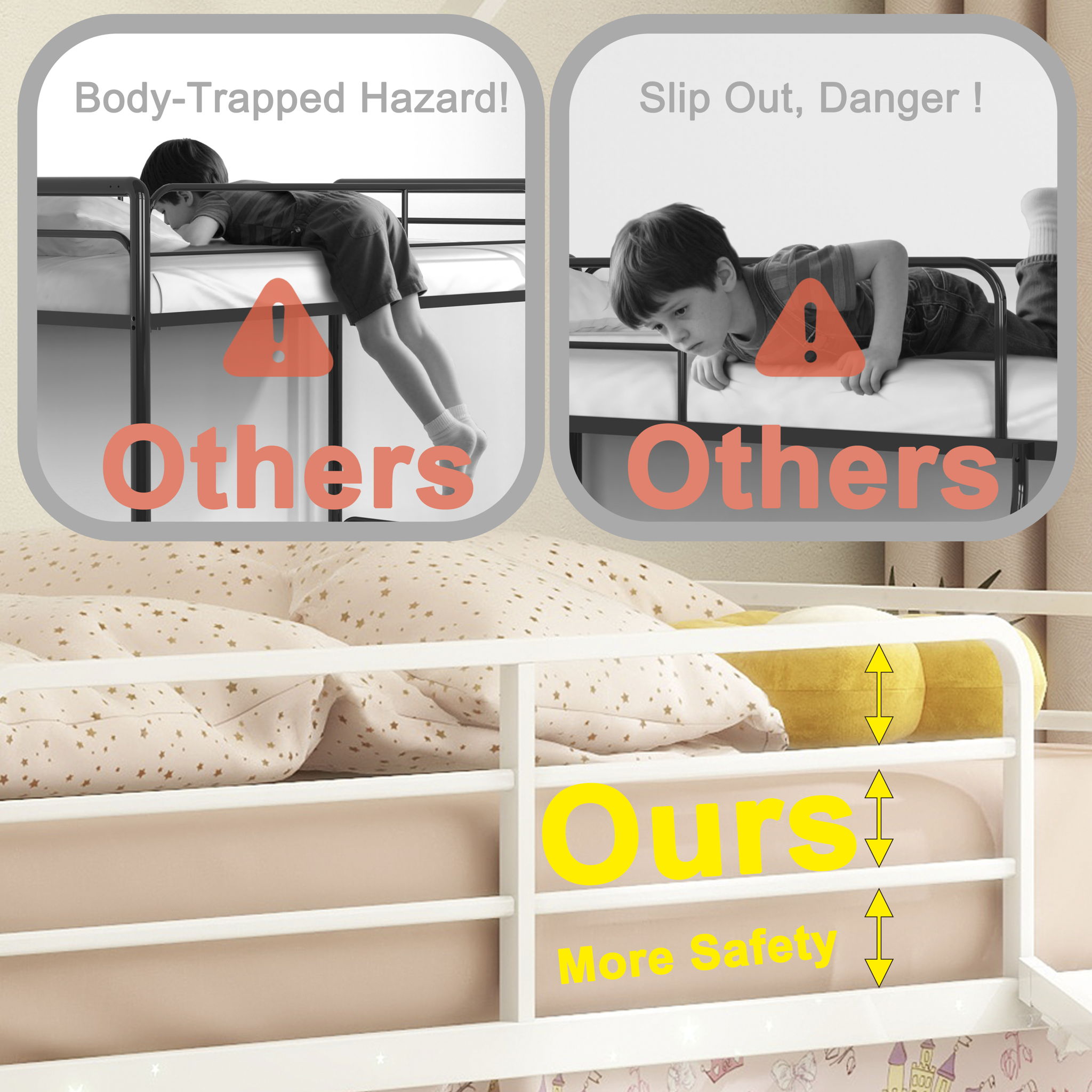 Jack - House Loft Bed With Slide And Curtain Set