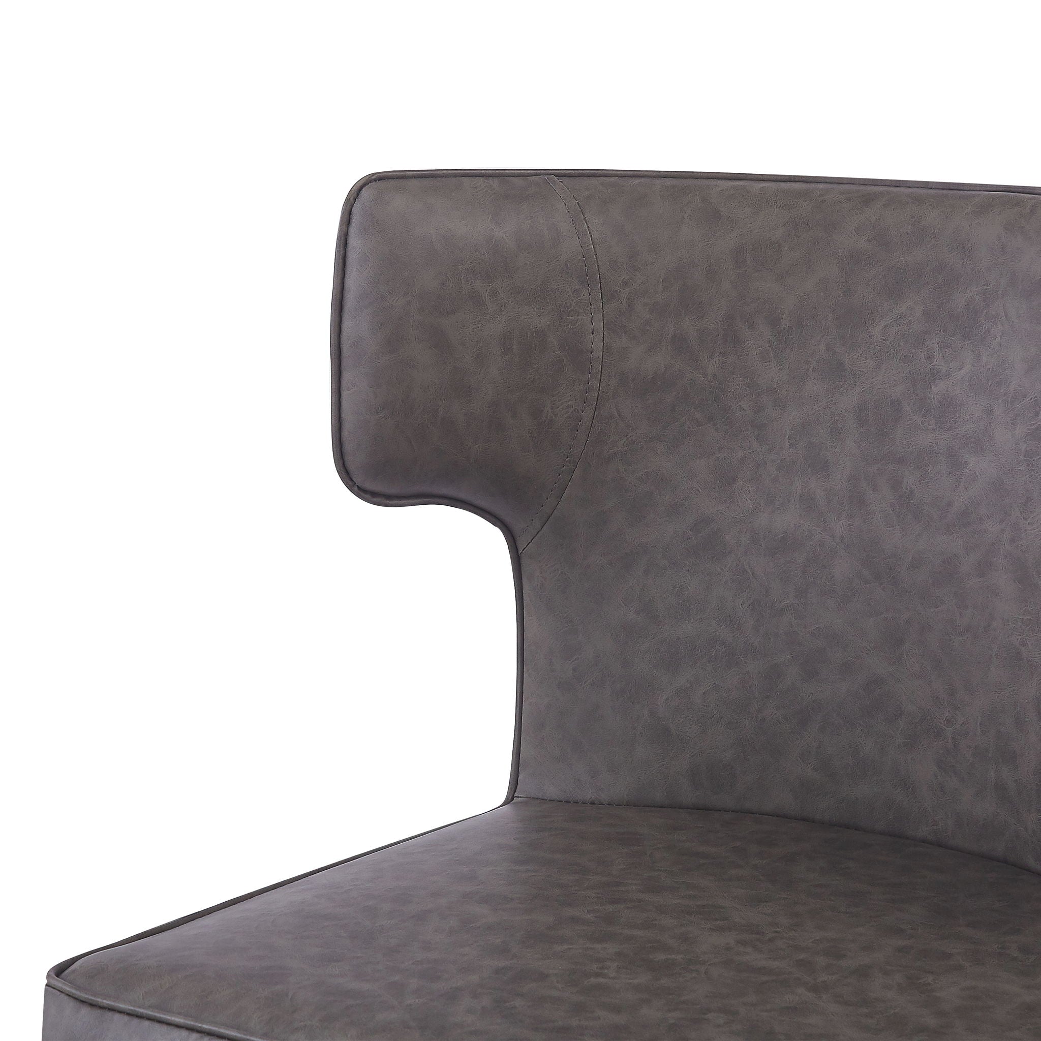 Modern Bar Stools With Upholstery And Metal Footrest (Set of 2)