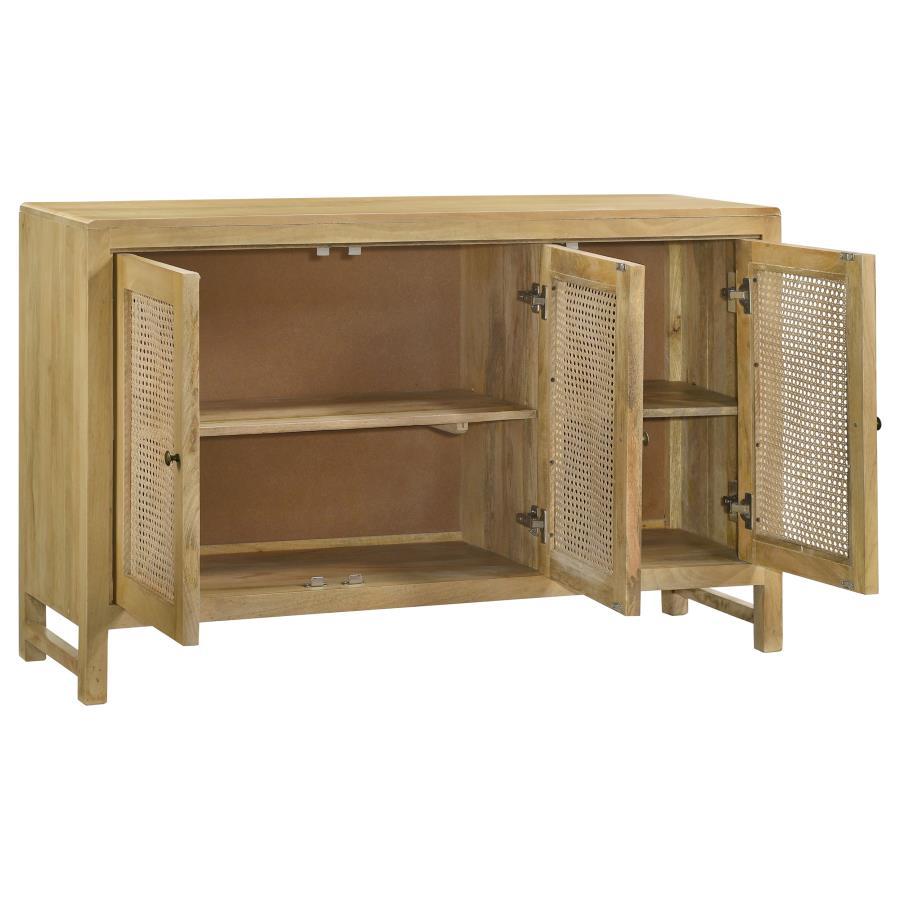 Coaster Fine Furniture Zamora - Wood Accent Cabinet With Woven Cane | Meri Furniture