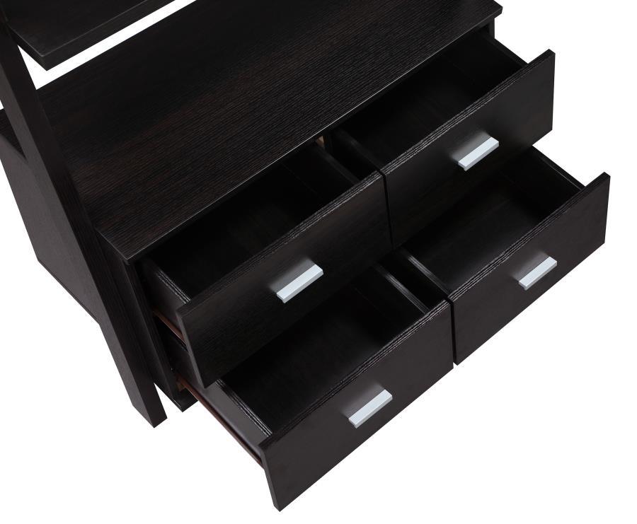 Coaster Fine Furniture Colella - 5-Shelf Storage Ladder Bookshelf - Cappuccino | Meri Furniture