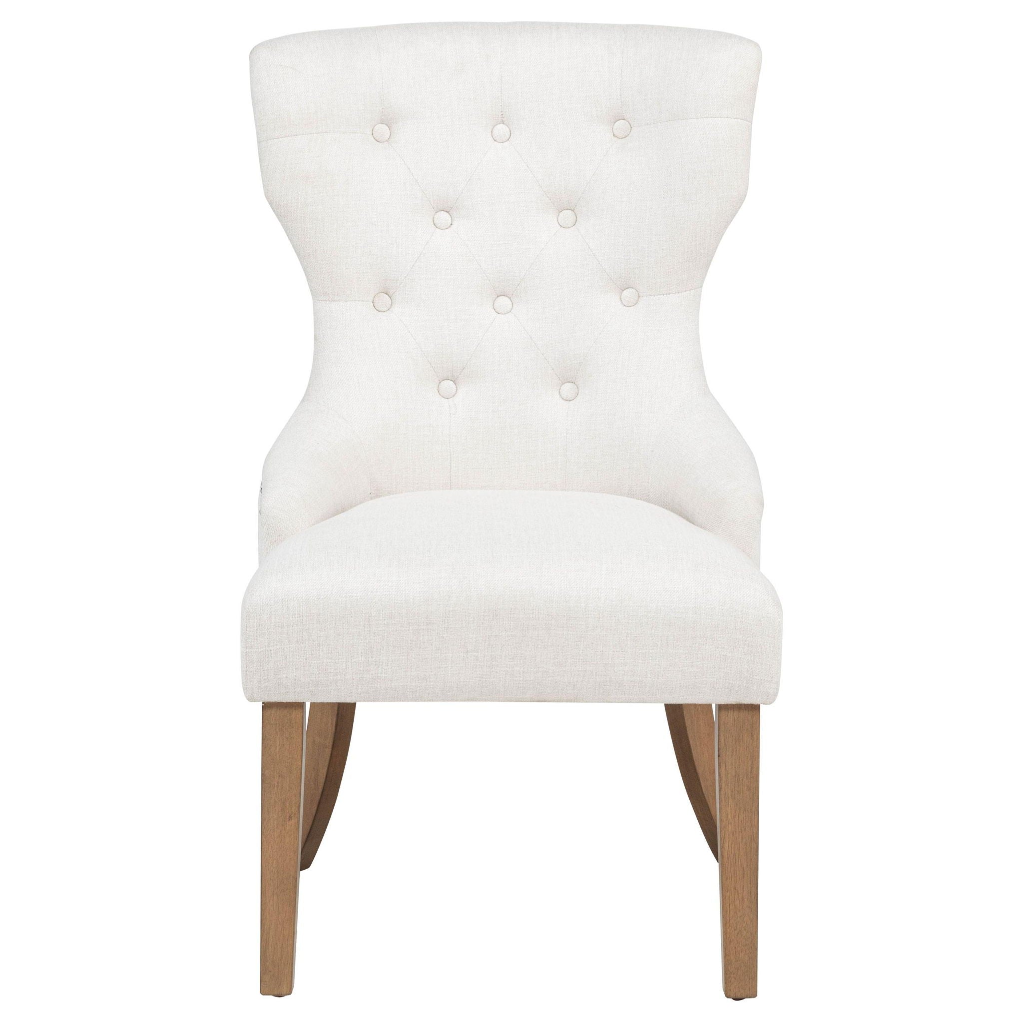 Baney Fabric Upholstered Dining Side Chair Beige and Rustic Grey