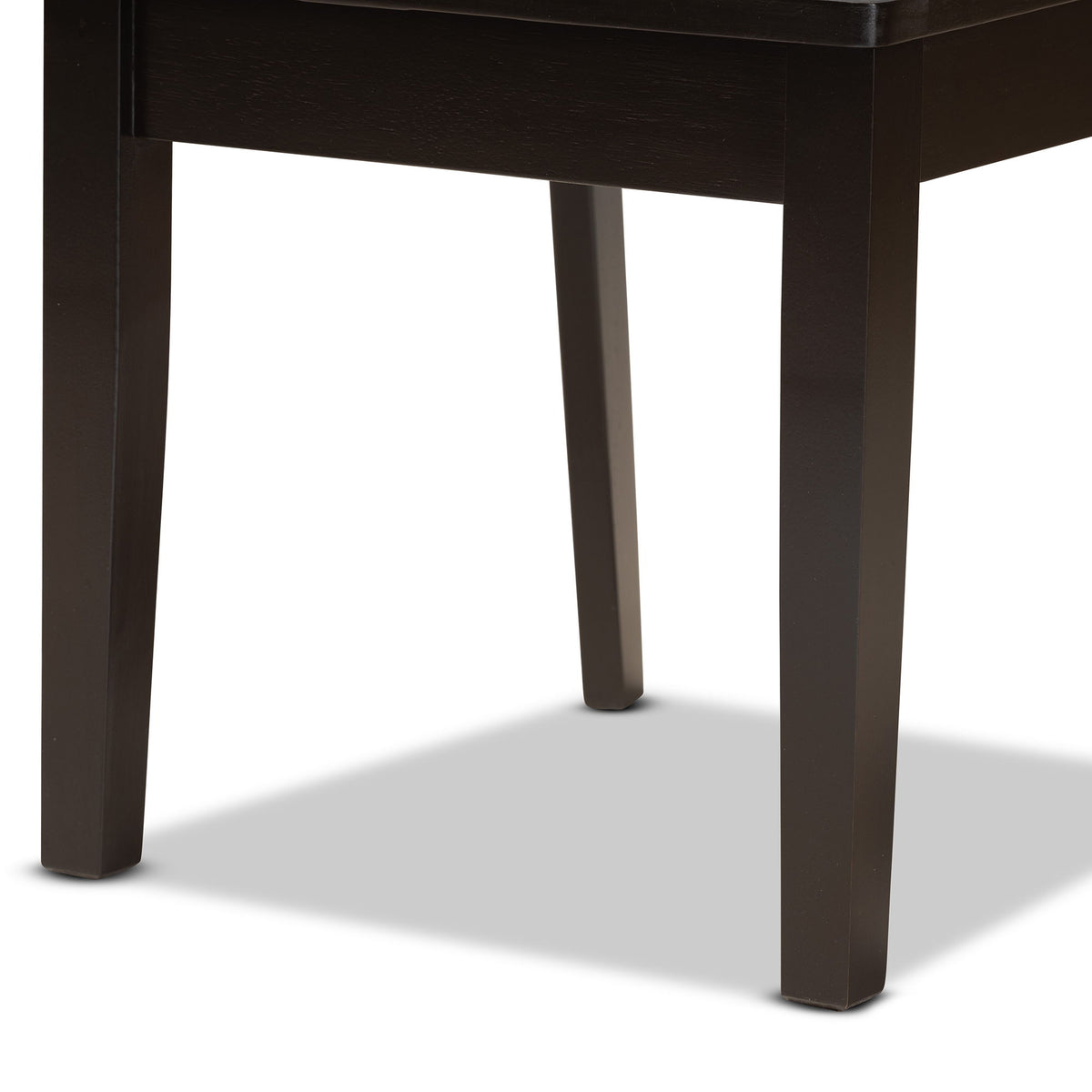 Ela Modern and Contemporary Dark Brown Finished Wood 5-Piece Dining Set