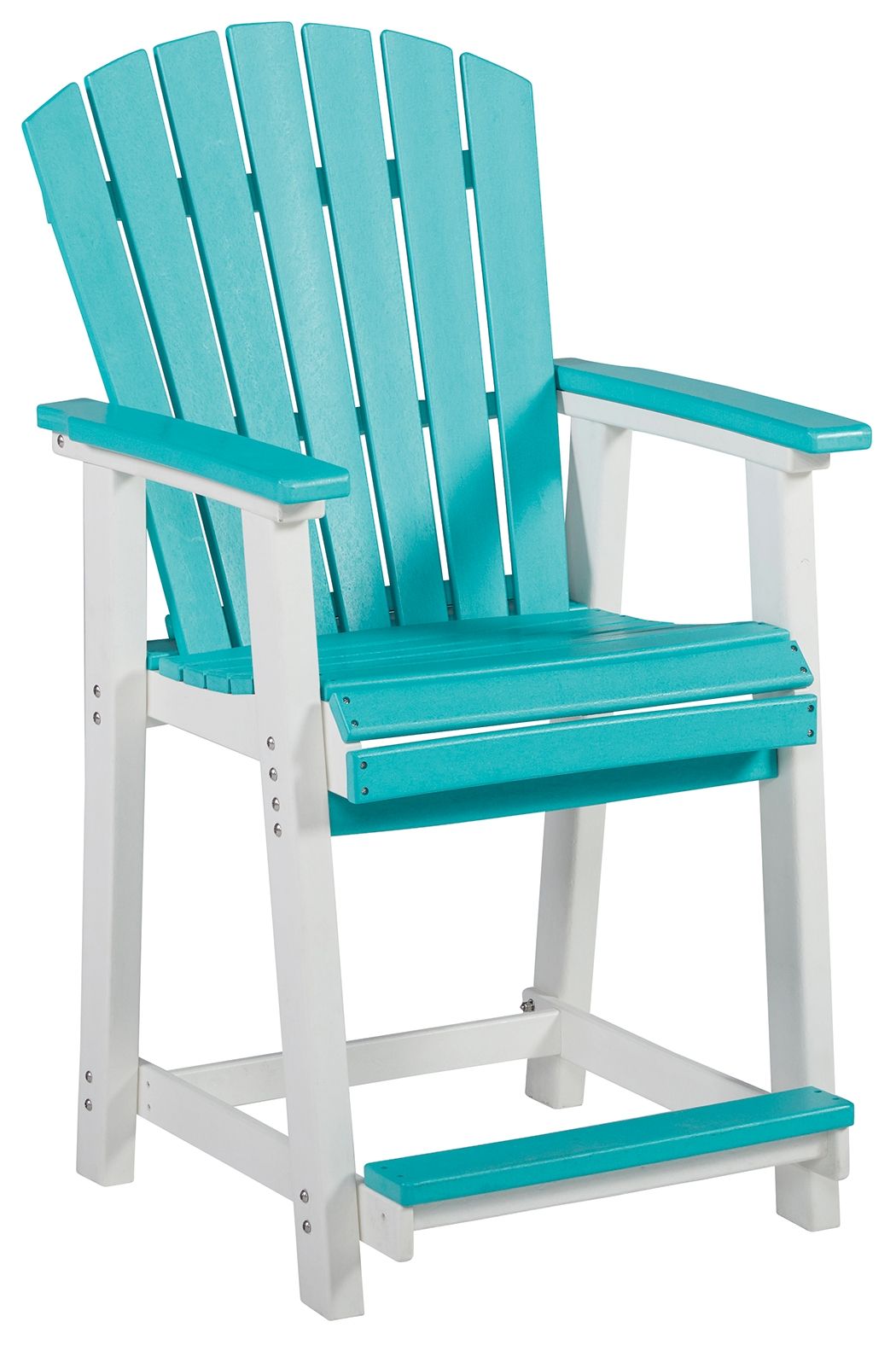 Ashley Furniture Eisely - Turquoise / White - Barstool (Set of 2) | Meri Furniture