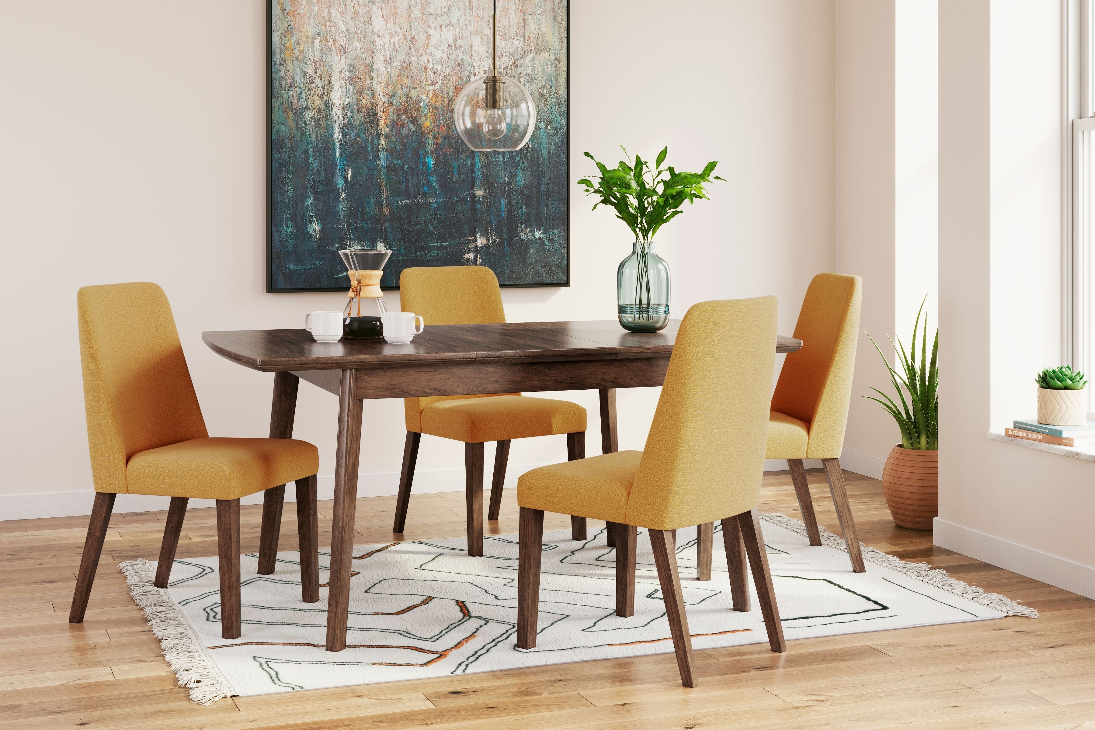 Signature Design by Ashley® Lyncott - Butterfly Extension Table Set | Meri Furniture