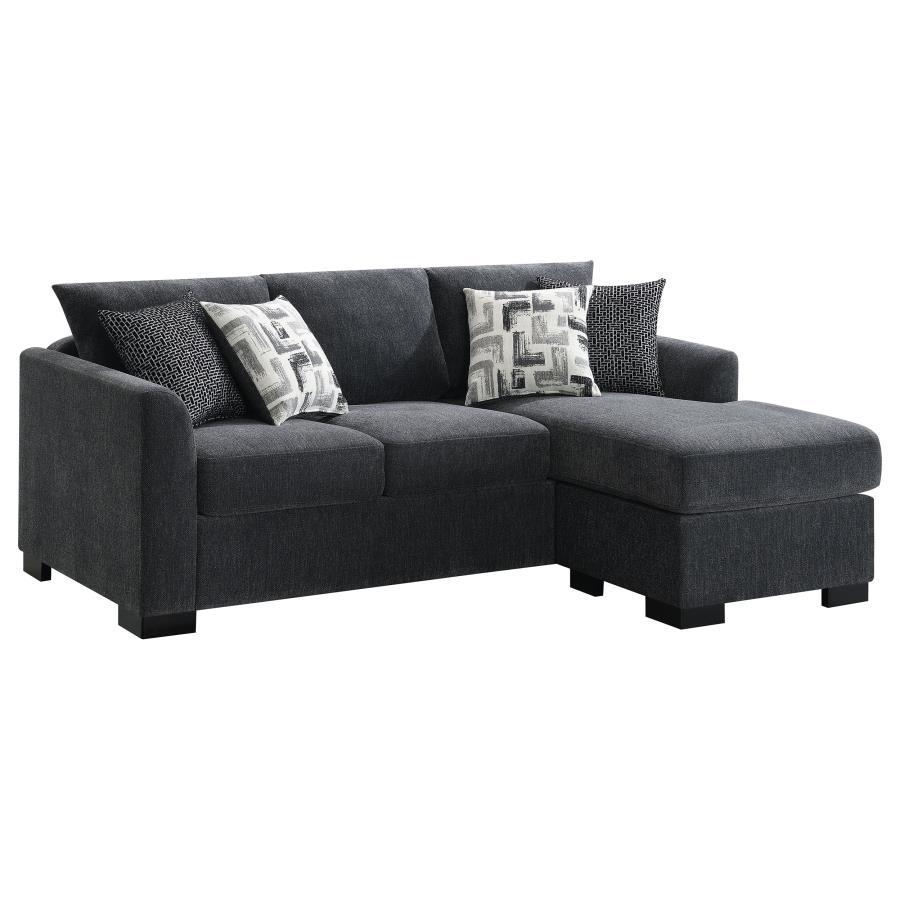 Coaster Fine Furniture Storey - Upholstered Sleeper Sectional Chaise Sofa | Meri Furniture