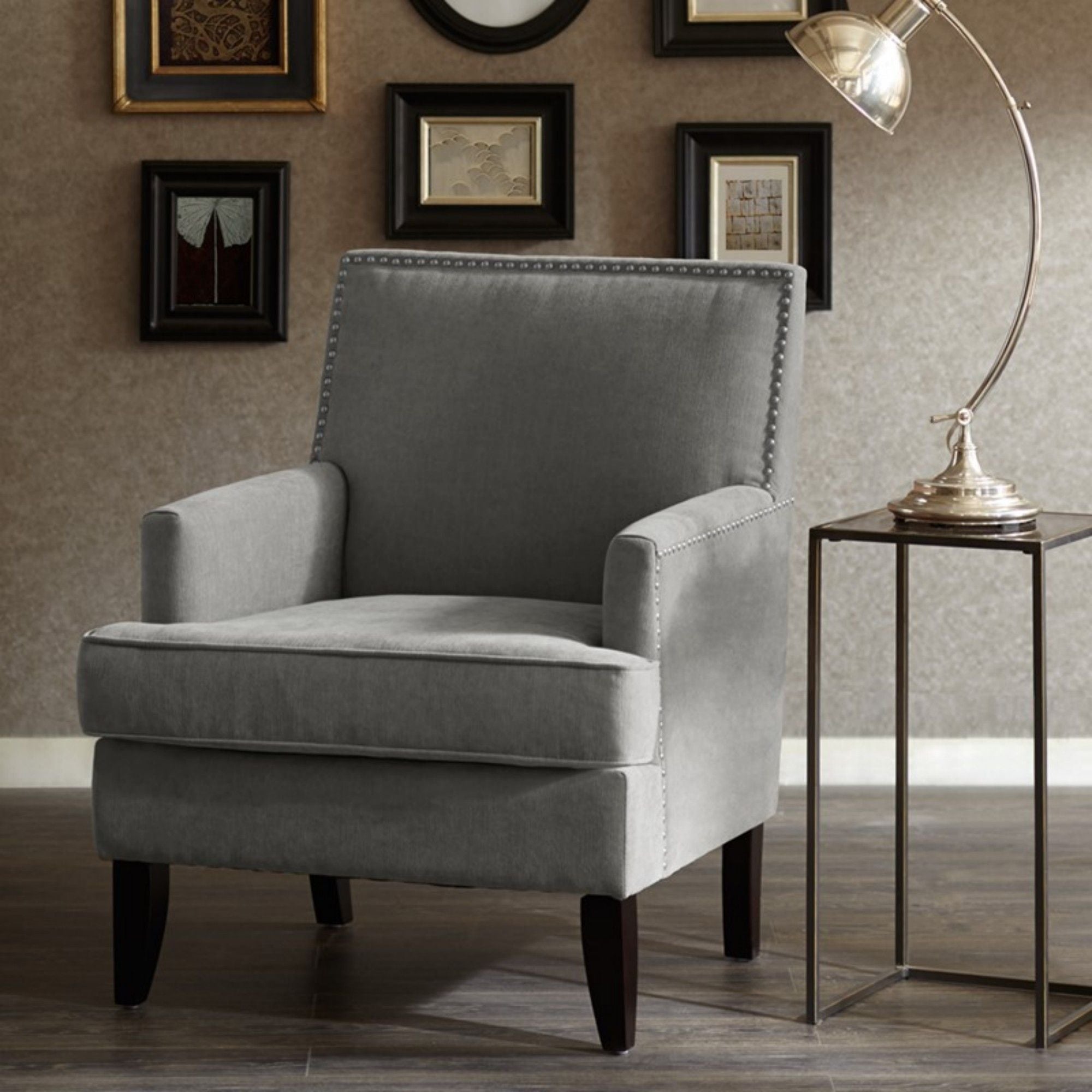 Colton - Track Arm Club Chair With Nailhead Trim
