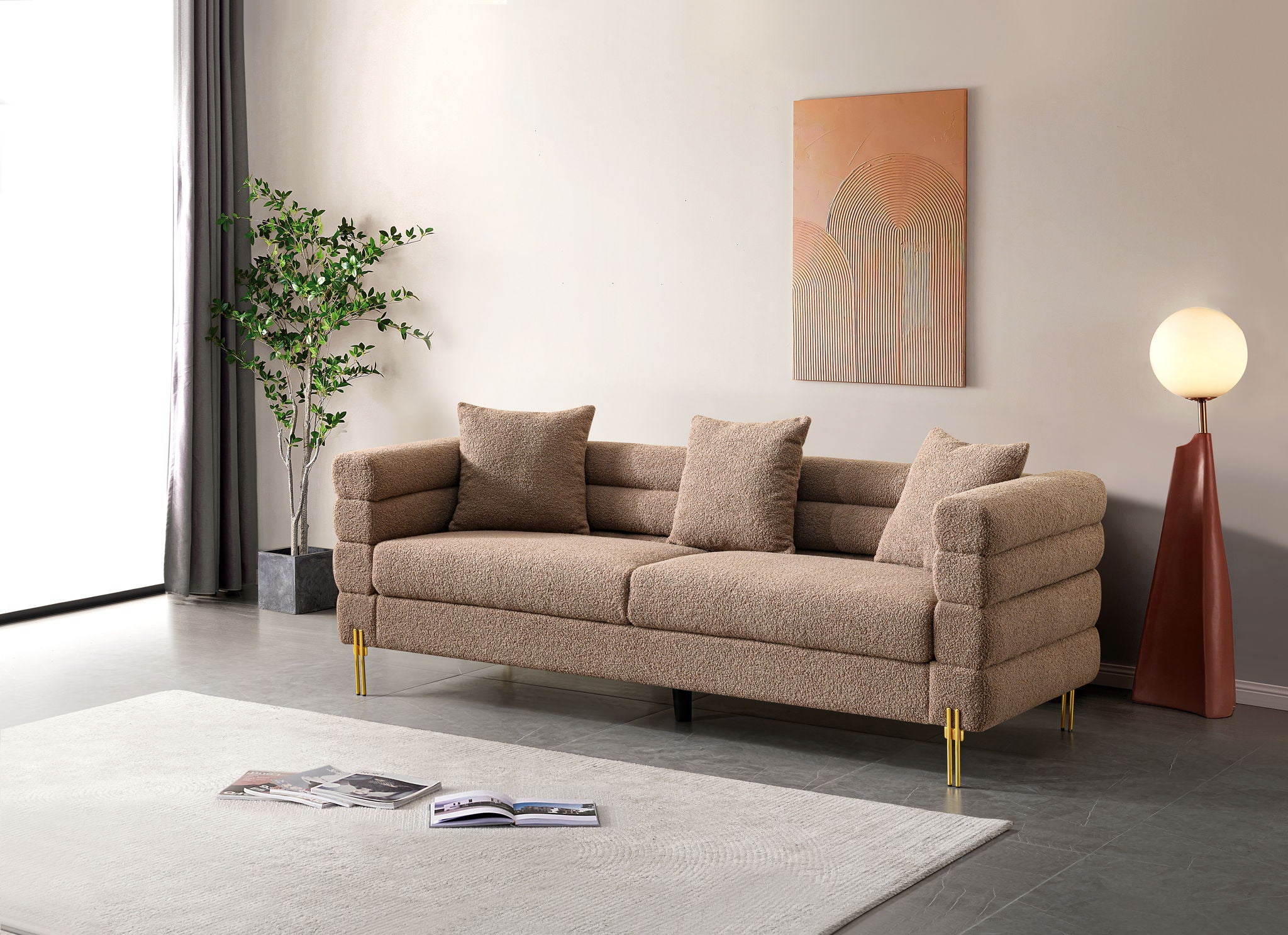 Modern Luxurious And Comfortable Upholstered Sofa