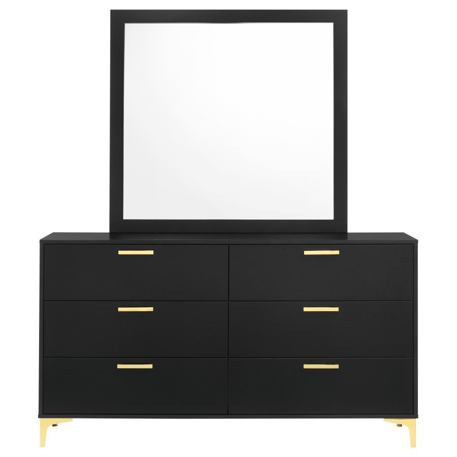 Coaster Fine Furniture Kendall - 6-Drawer Dresser With Mirror | Meri Furniture