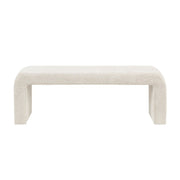 Modern Contemporary Waterfall Bench - Cream