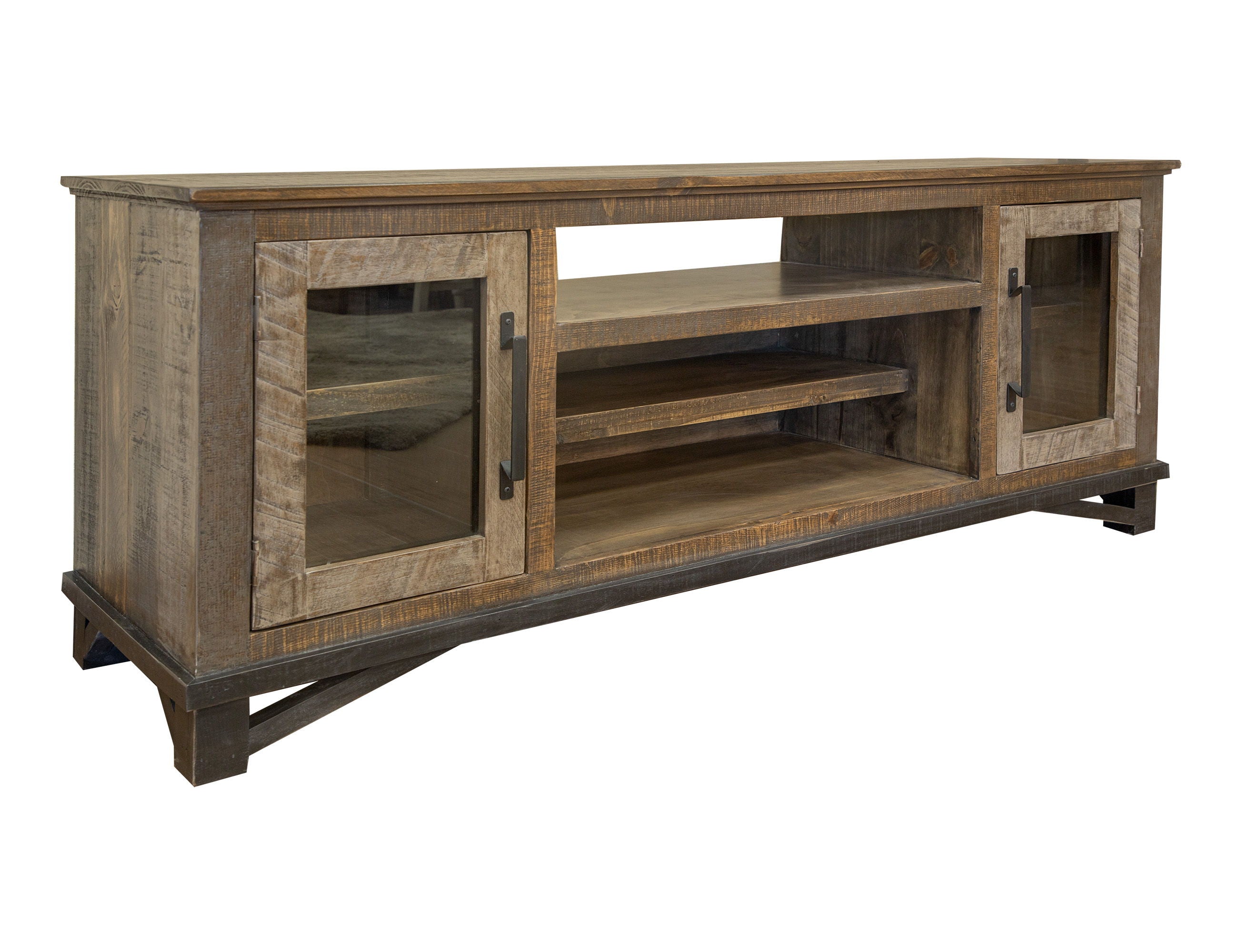 International Furniture Direct Loft Brown - TV Stand / Wall Unit - Two Tone Gray / Brown | Meri Furniture