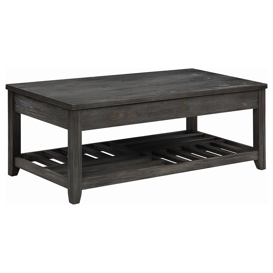 Cliffview - Rectangular Wood Lift Top Coffee Table - Gray