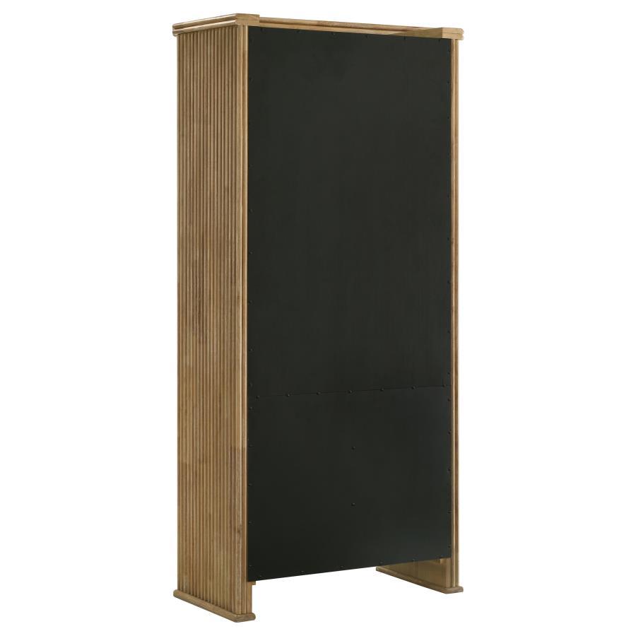 Adina - Tall Display Cabinet - Distressed Light Brown