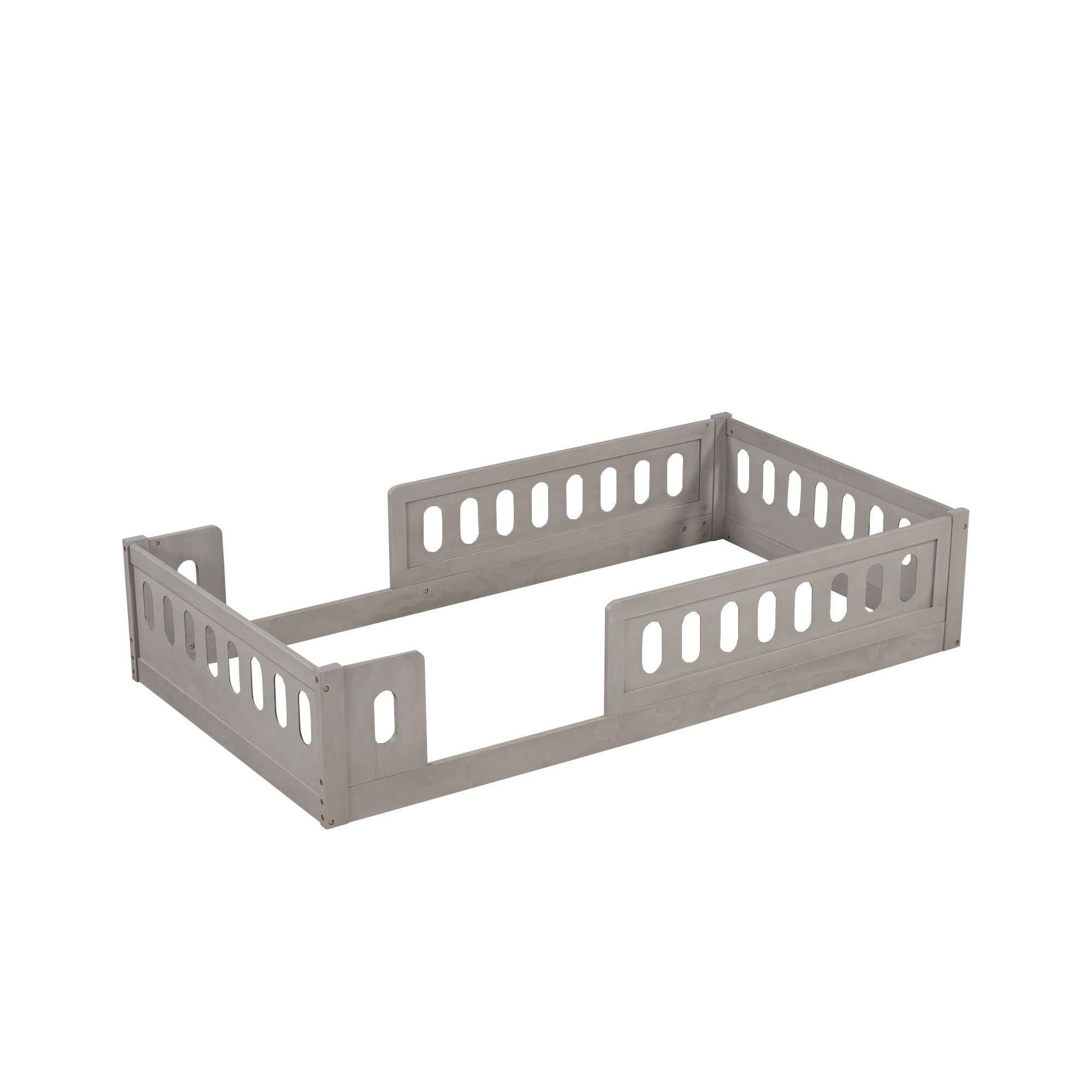 Platform Bed With Guardrail