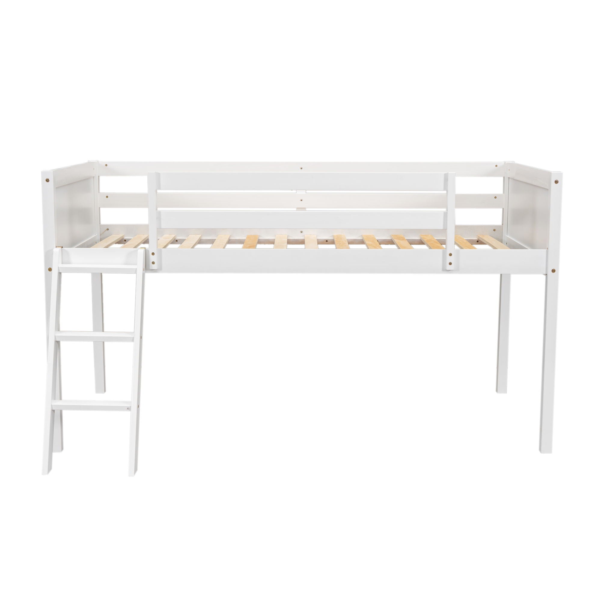 Low Loft Bed With Adjustable Ladder