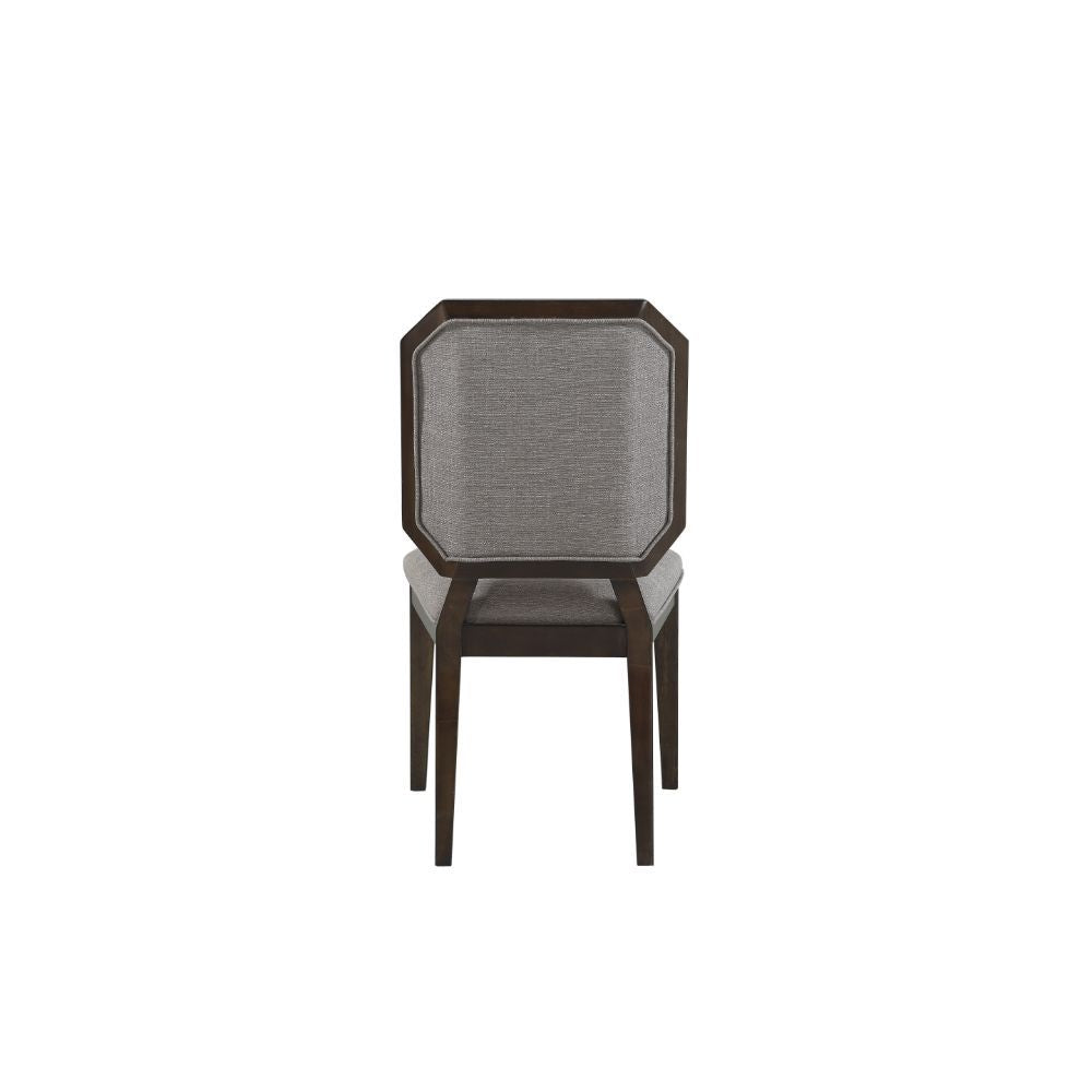 Selma - Side Chair Set of 2) - Gray Fabric & Tobacco