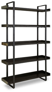 Signature Design by Ashley® Kevmart - Grayish Brown / Black - Bookcase | Meri Furniture