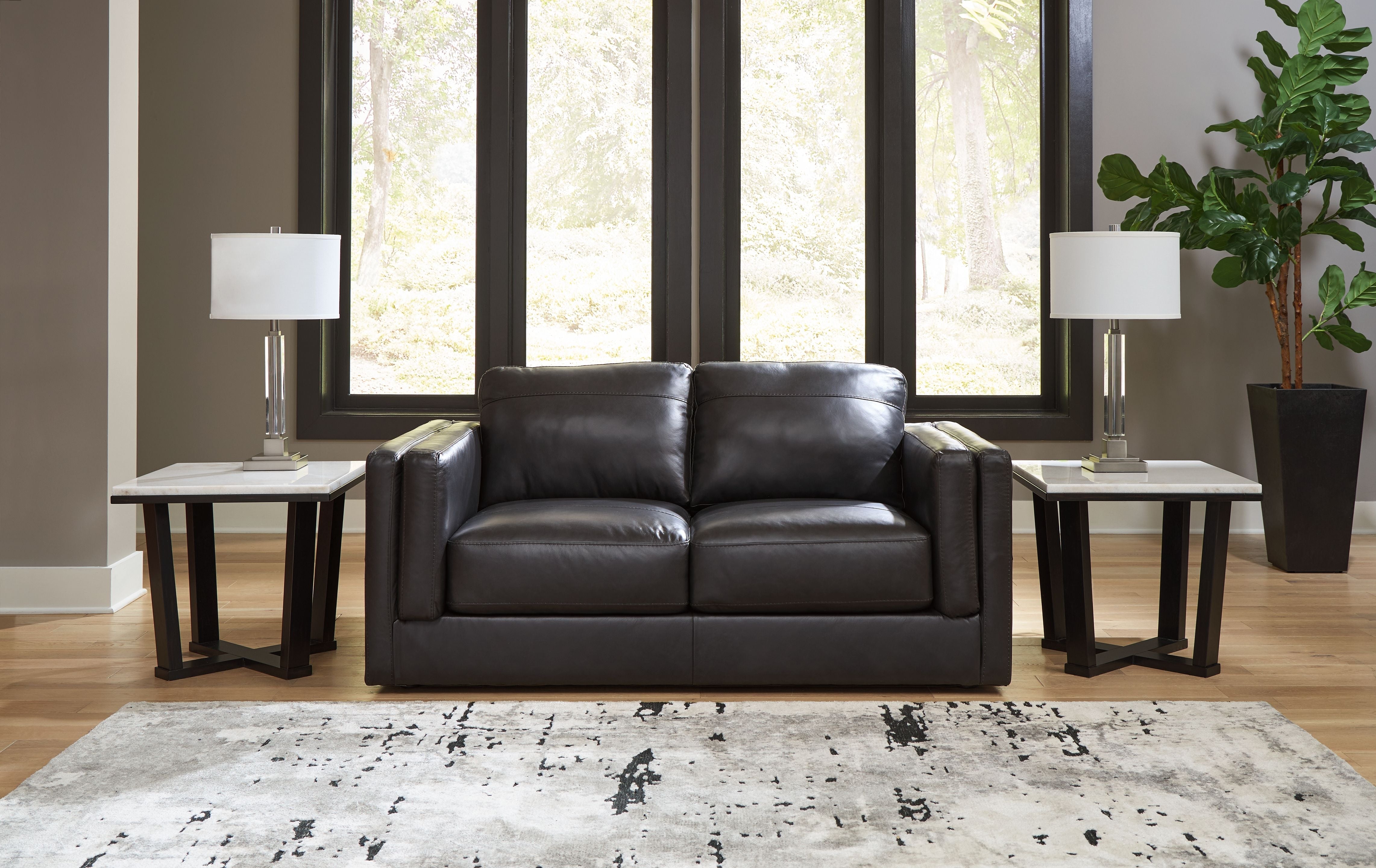 Signature Design by Ashley® Amiata - Onyx - Loveseat | Meri Furniture