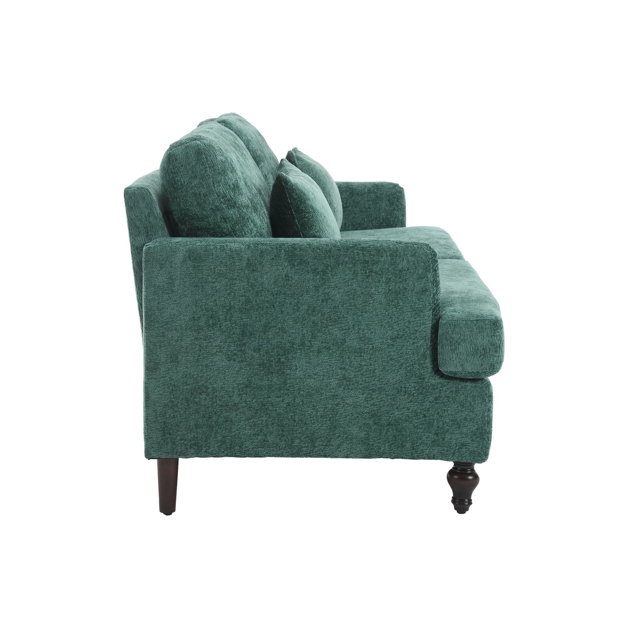 Mid Century Modern Fabric Loveseat Sofa, 2 Seat Upholstered Couch