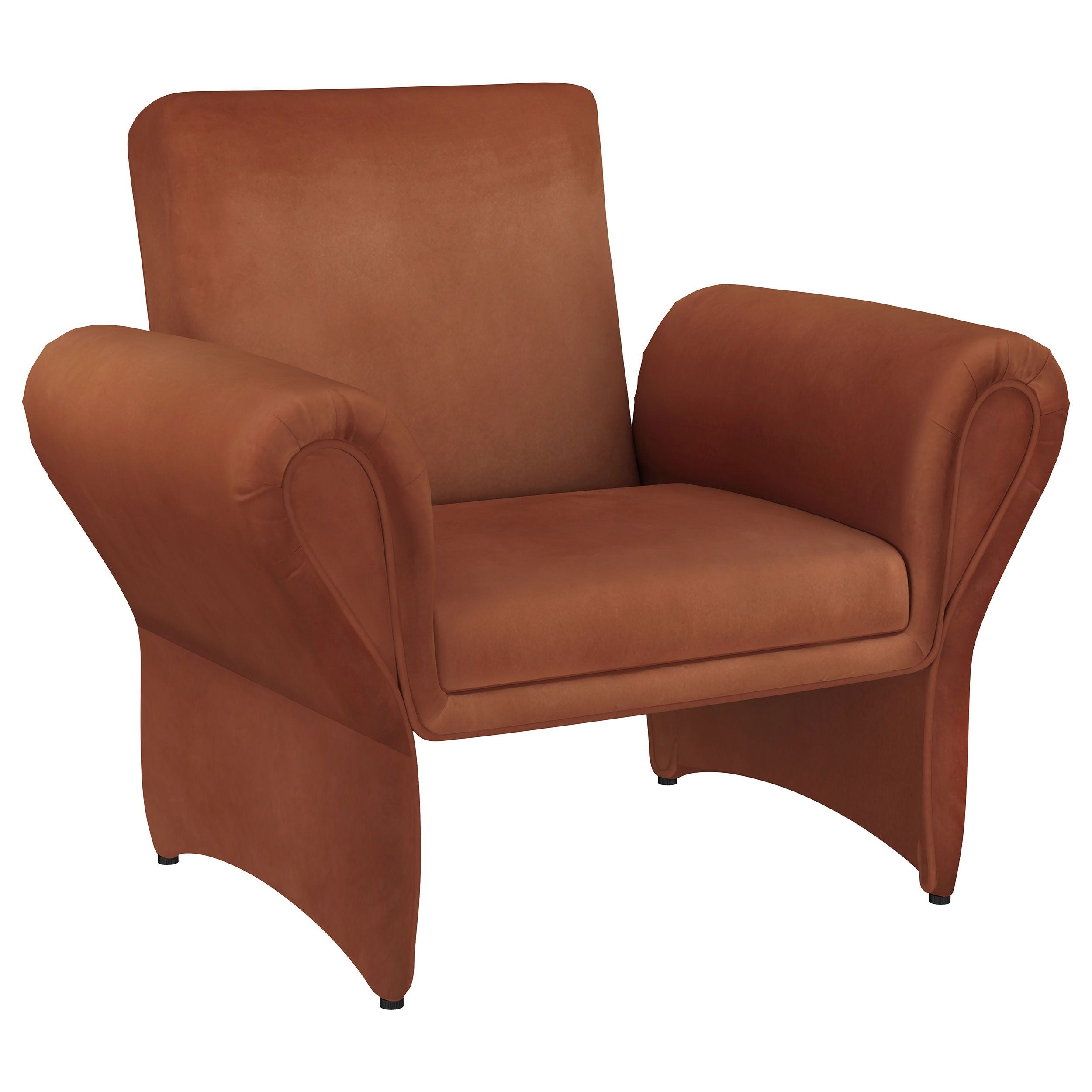 Coaster Fine Furniture Liana - Upholstered Roll Arm Accent Armchair - Rust | Meri Furniture