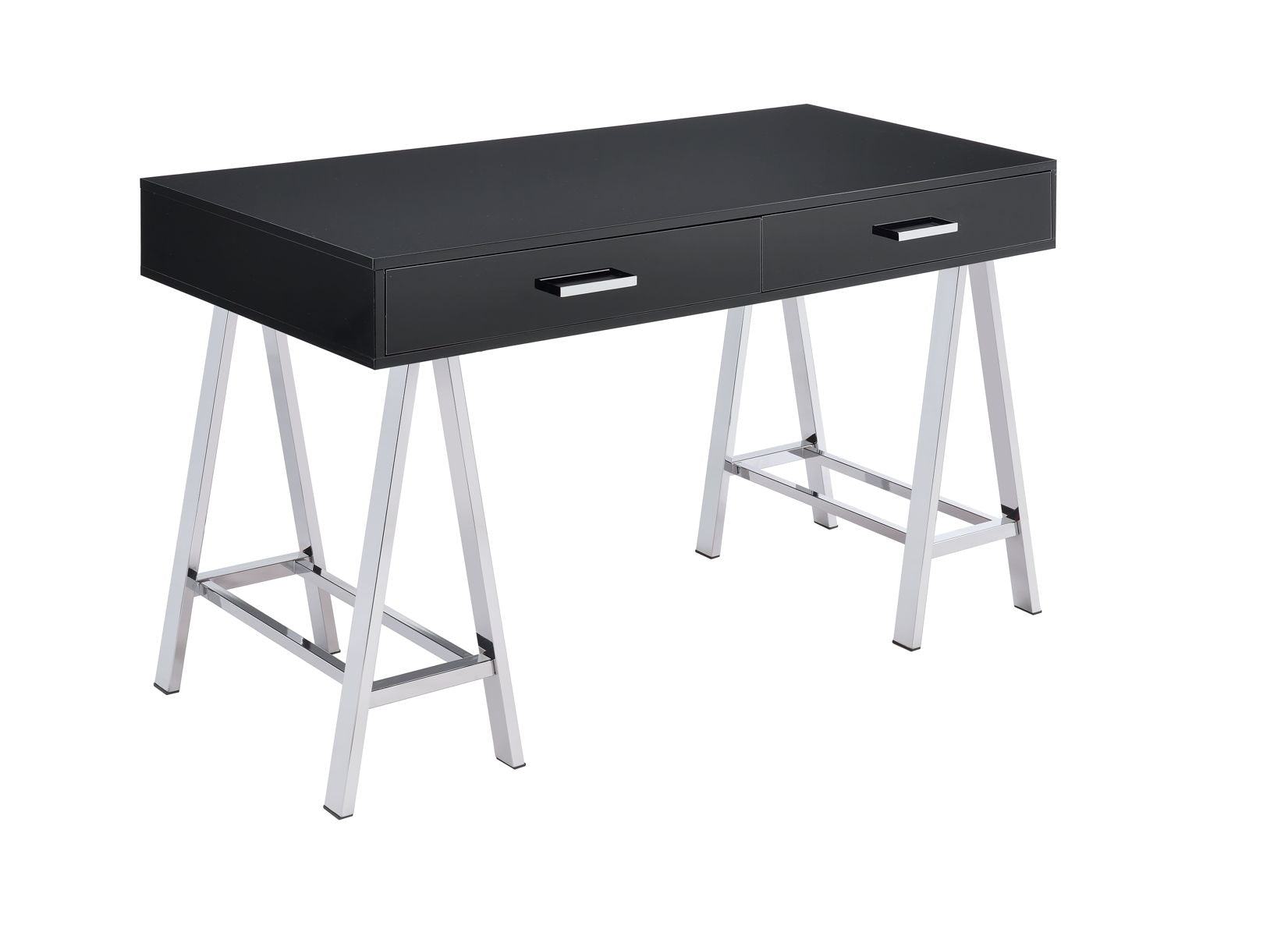 ACME Coleen - Desk - Black High Gloss & Chrome | Meri Furniture