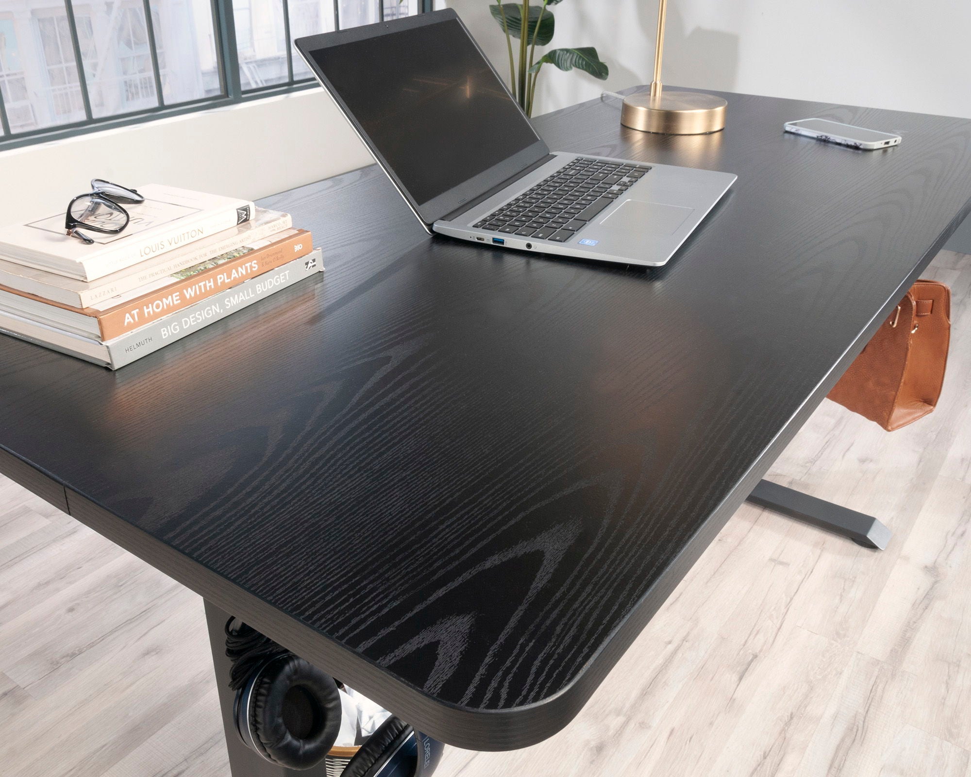 60" x 27" Electric Standing Desk in Black