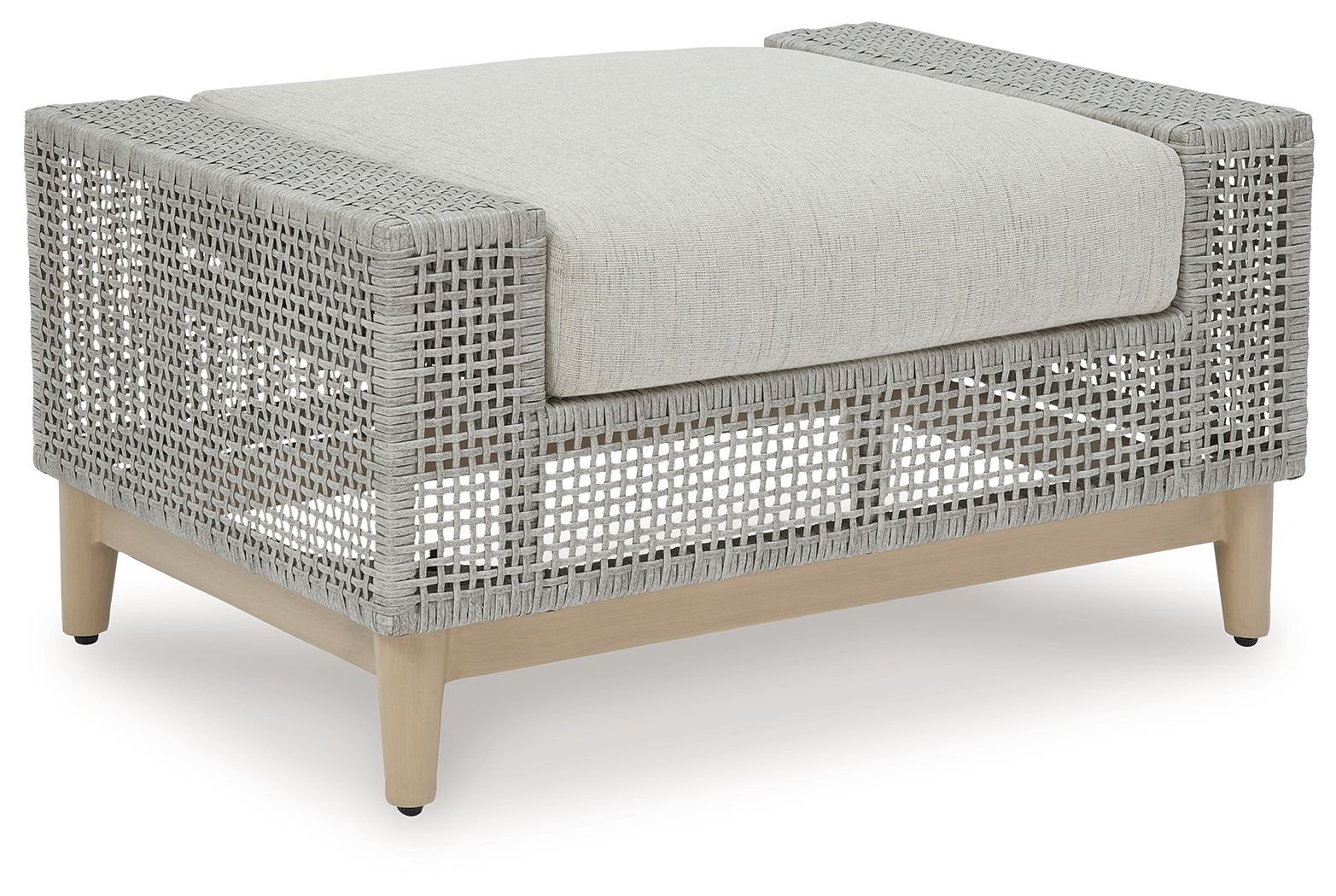 Signature Design by Ashley® Seton Creek - Gray - Ottoman With Cushion | Meri Furniture