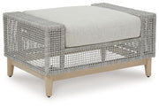 Signature Design by Ashley® Seton Creek - Gray - Ottoman With Cushion | Meri Furniture