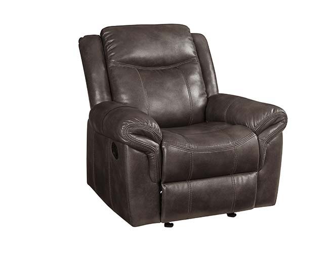 ACME Lydia - Glider Recliner - Brown Leather Aire | Meri Furniture