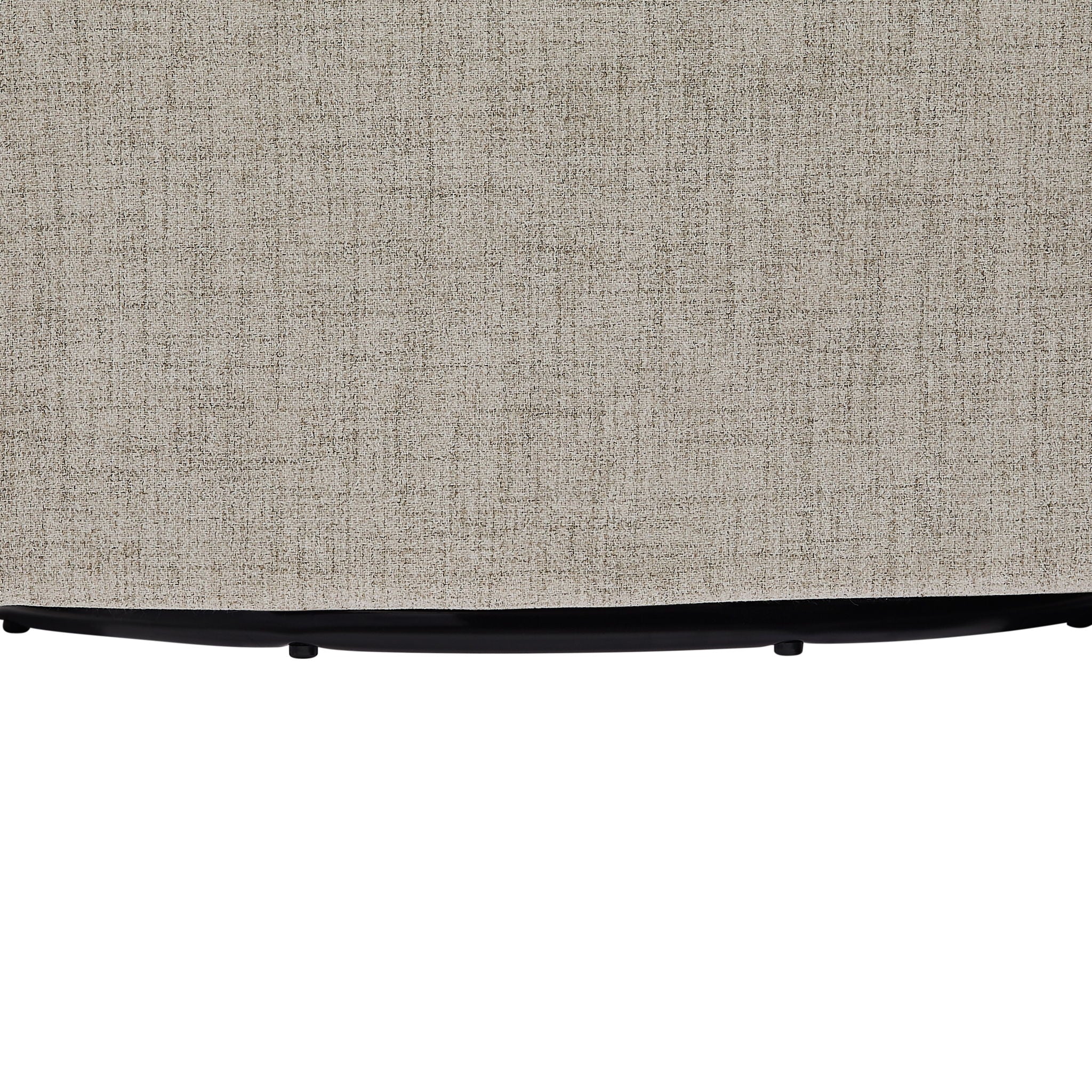 Solitude - Skirted Swivel Accent Chair With Hemp Like