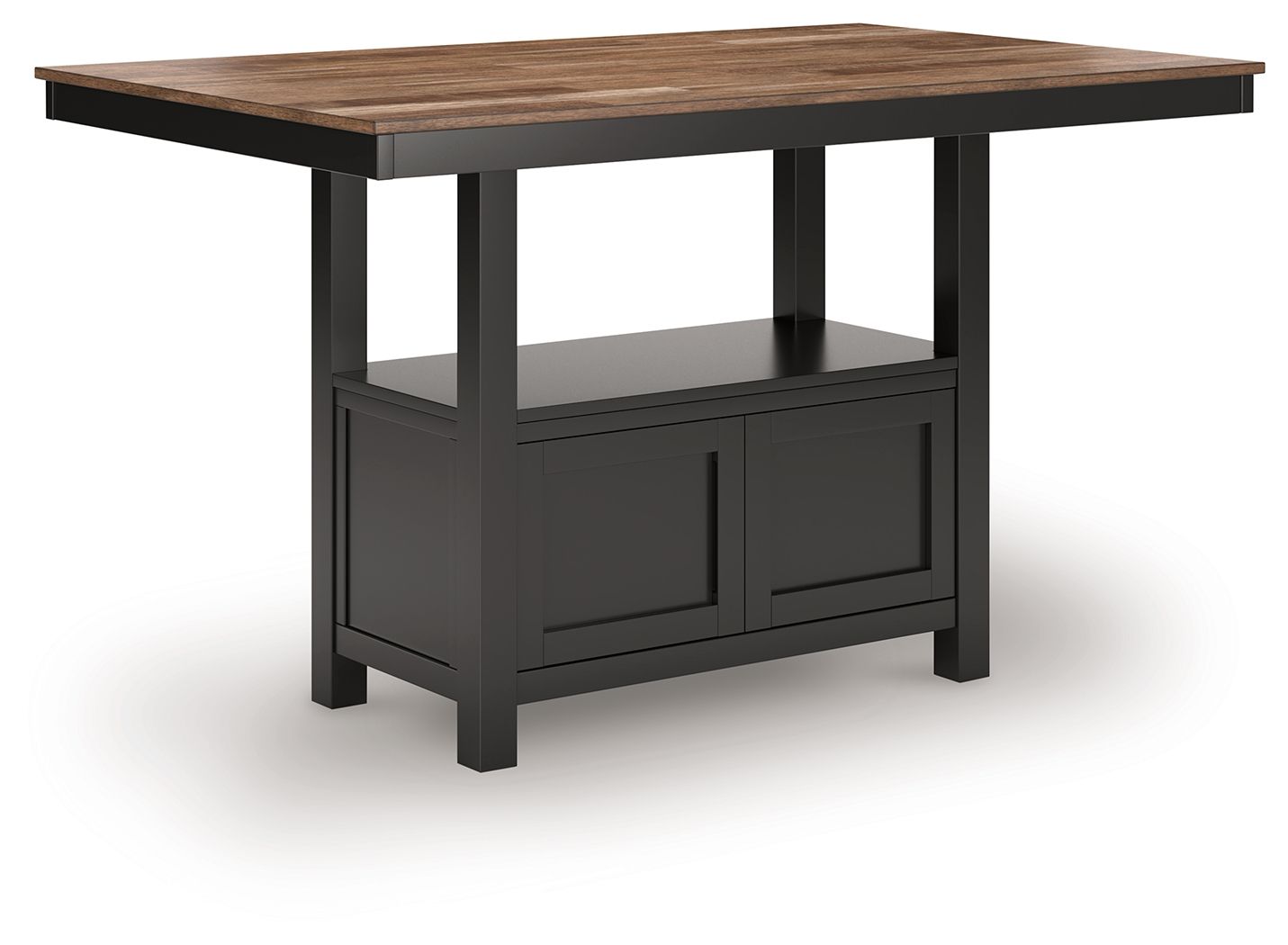 Signature Design by Ashley® Wildenauer - Brown / Black - Rectangular Dining Room Counter Table | Meri Furniture