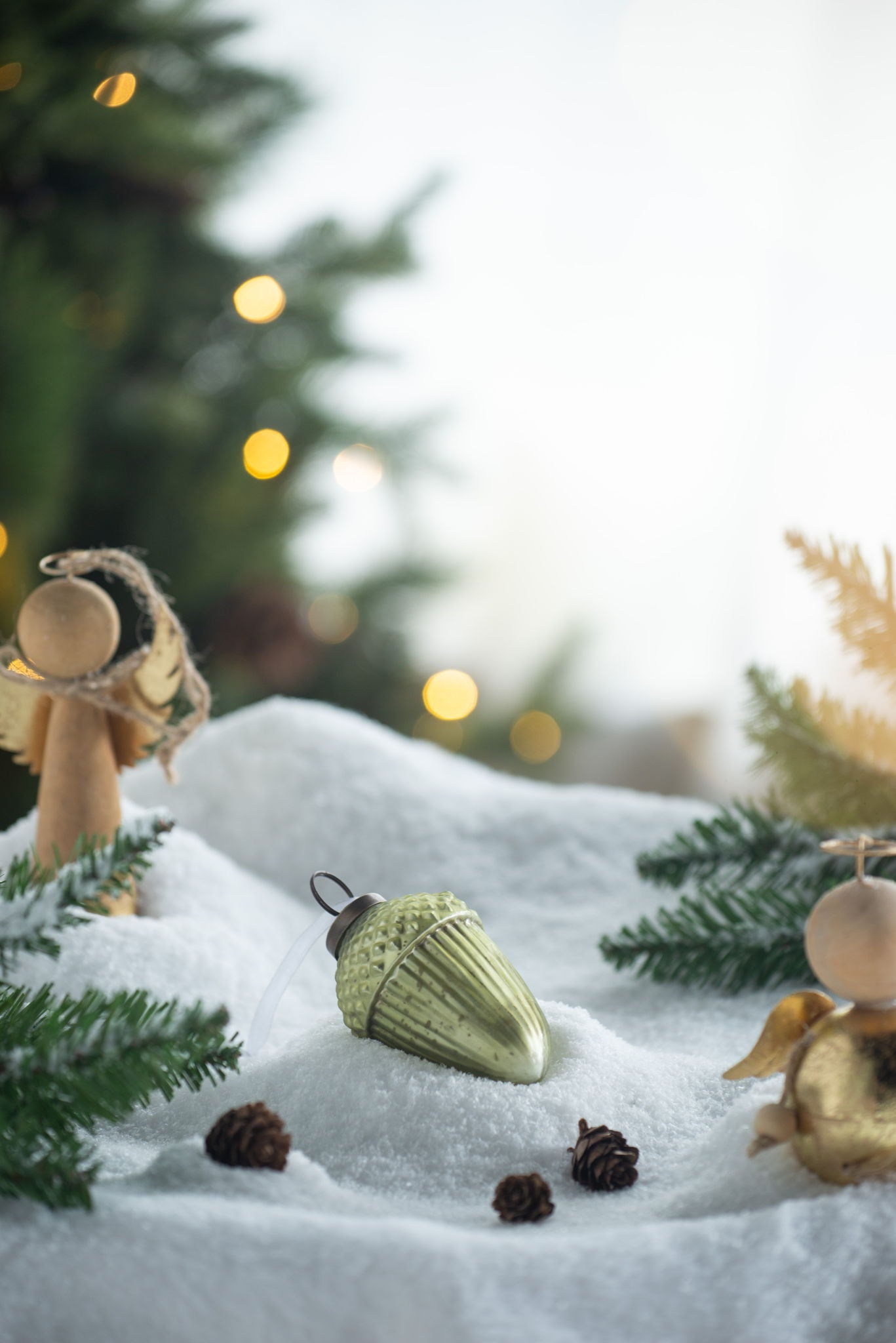 Tear Drop Ornament, Decorative Hanging Christmas Tree Ornaments For Holiday Party Decorations (Set of 12)