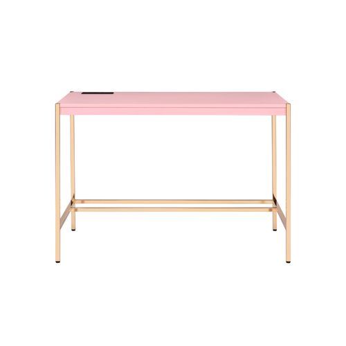 Rectangular Writing Desk No Storage : Finish Metal Base.