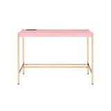 Rectangular Writing Desk No Storage : Finish Metal Base.