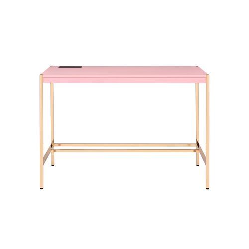 ACME Rectangular Writing Desk No Storage : Finish Metal Base. | Meri Furniture