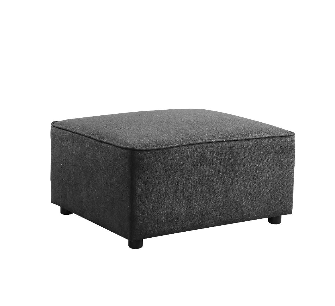 ACME Silvester - Ottoman - Gray Fabric | Meri Furniture