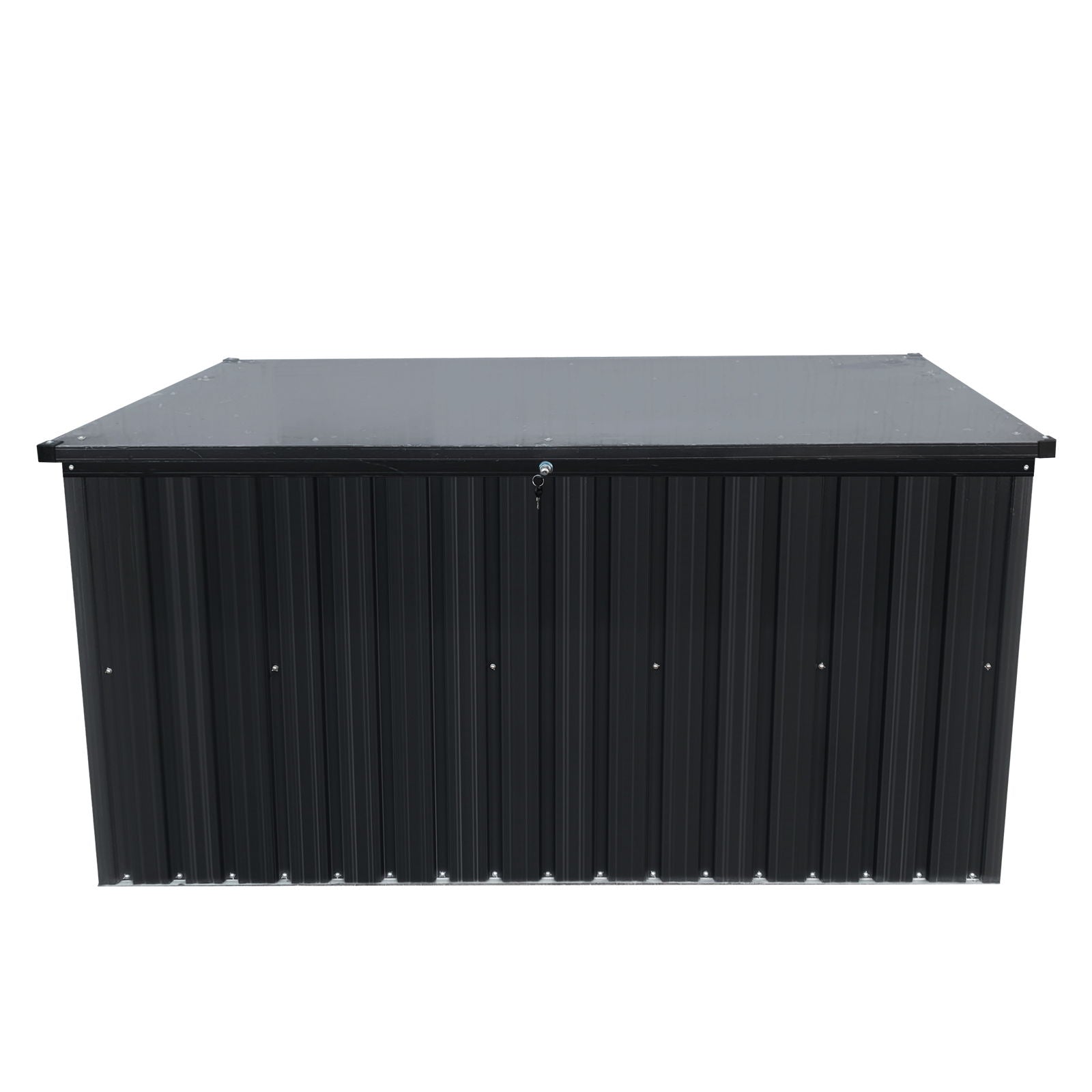 Metal Storage Box Store Large Out Door Use - Black